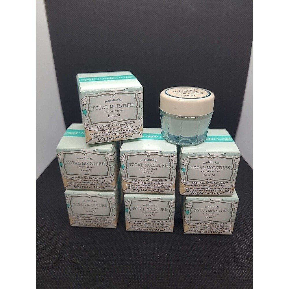 NEW! RETIRED Benefit Total Moisture Facial Cream HUGE Lot Of 7 8.9g/.3oz Ea HB10